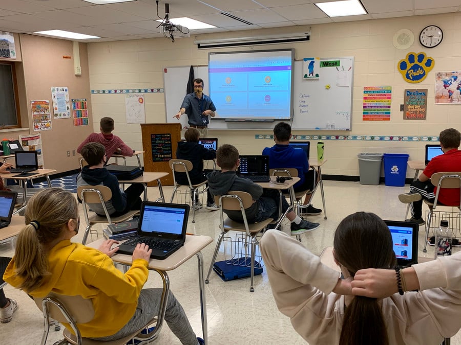 Students Working in Classroom