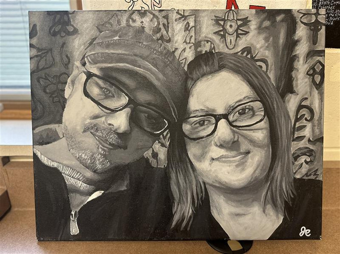 Painting of two people