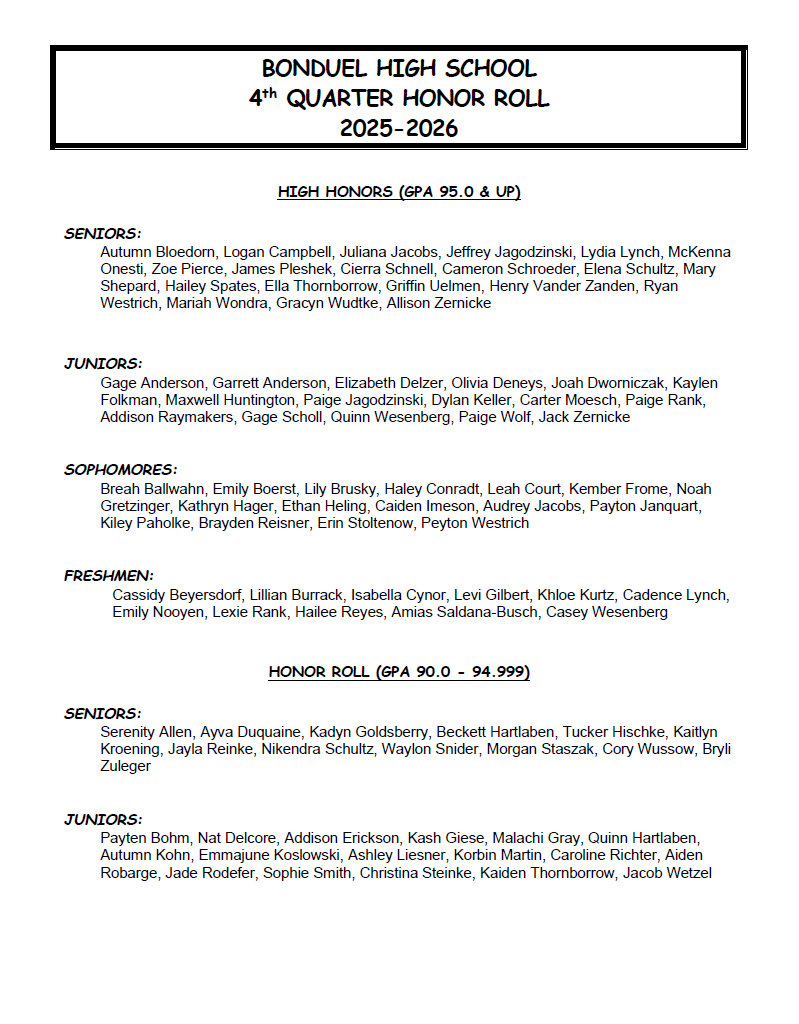 Honor Roll