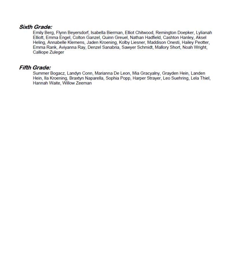 Honor Roll
